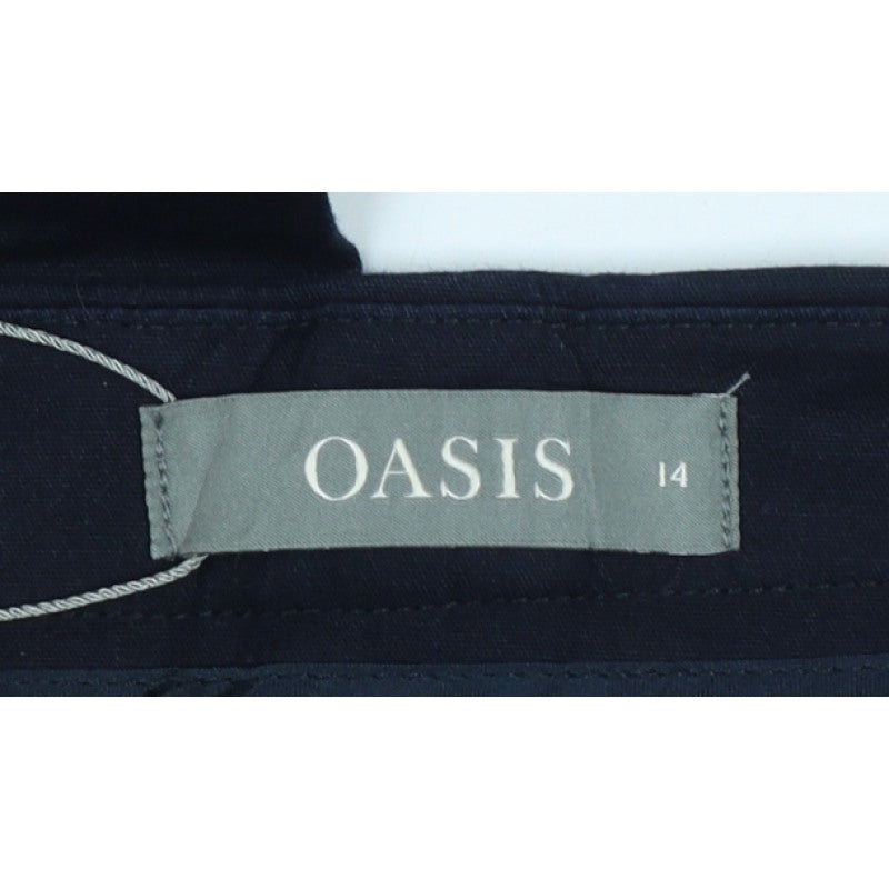 Oasis Women’s Navy Blue Size 14 Tailored Tapered Work Trousers