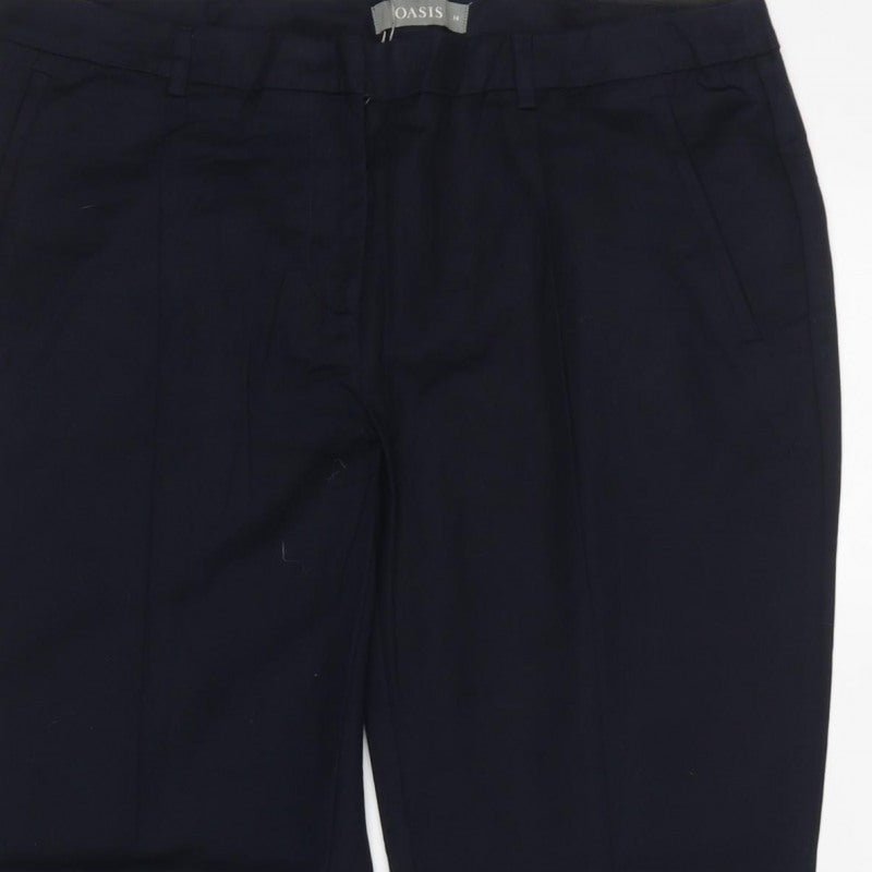 Oasis Women’s Navy Blue Size 14 Tailored Tapered Work Trousers