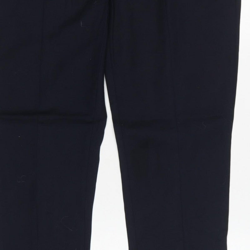 Oasis Women’s Navy Blue Size 14 Tailored Tapered Work Trousers