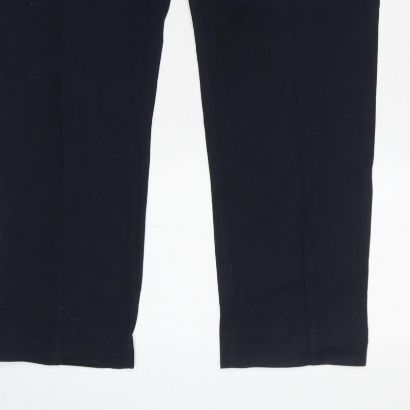 Oasis Women’s Navy Blue Size 14 Tailored Tapered Work Trousers