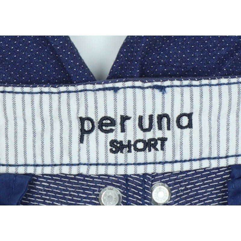 Marks & Spencer Per Una Women Blue UK 16 Bermuda Cotton Stretch Shorts