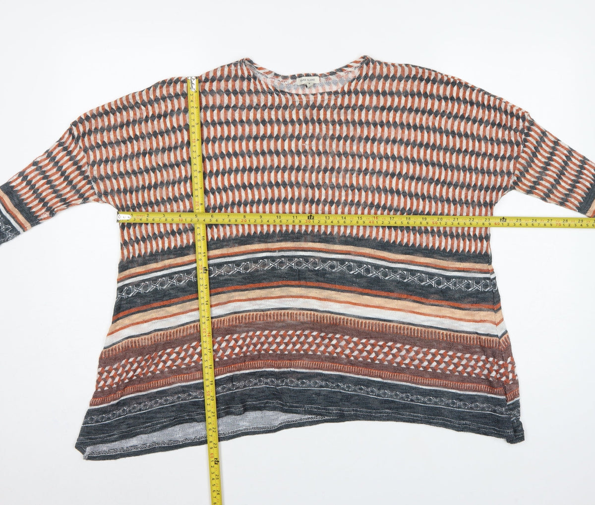 River Island Women Multicoloured Size 6 Aztec Geometric Knit Jumper