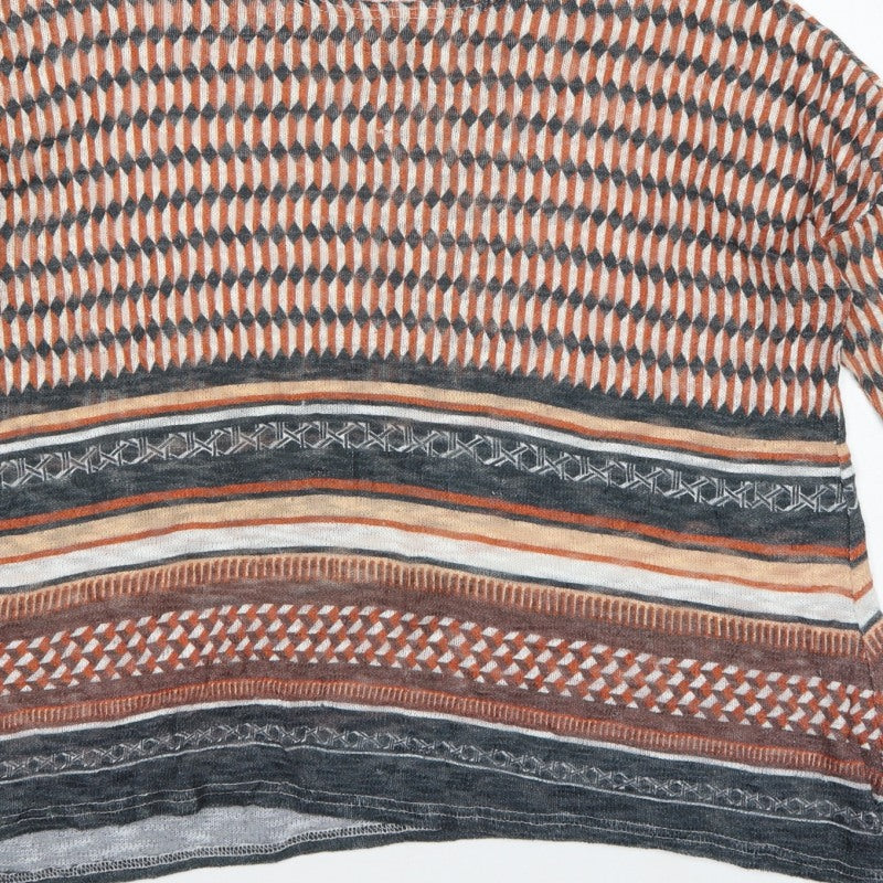 River Island Women Multicoloured Size 6 Aztec Geometric Knit Jumper