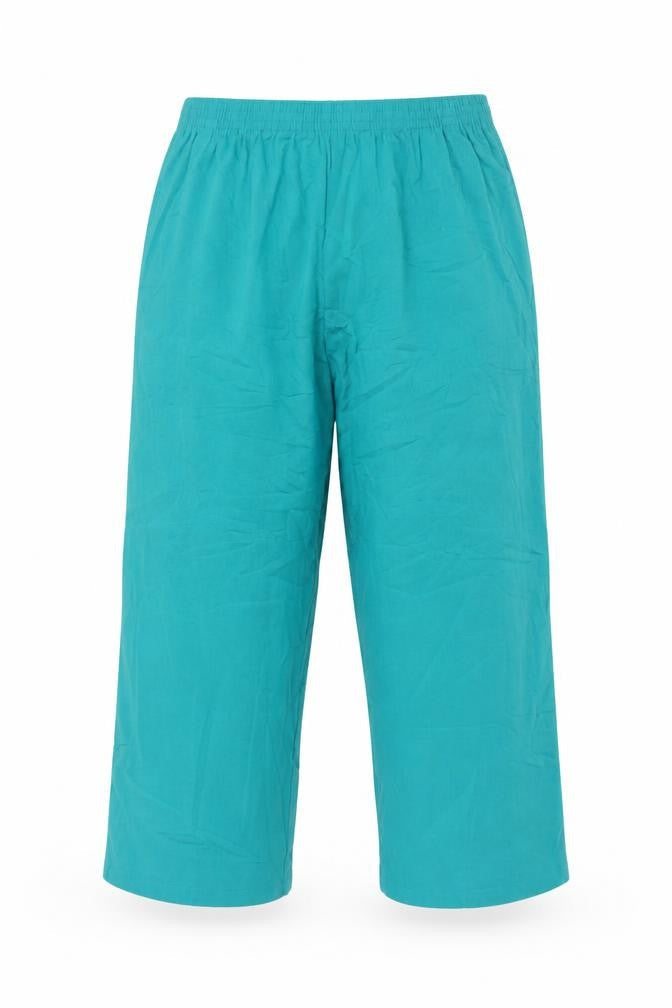Black Pepper Women Green UK 10 Cropped Tapered Elastic Waist Trousers