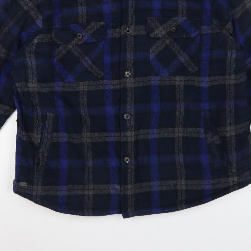 Tokyo Laundry Men’s Blue Check Flannel Padded Jacket XL