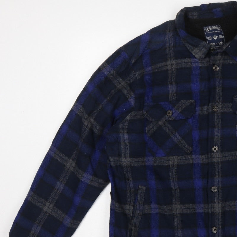 Tokyo Laundry Men’s Blue Check Flannel Padded Jacket XL