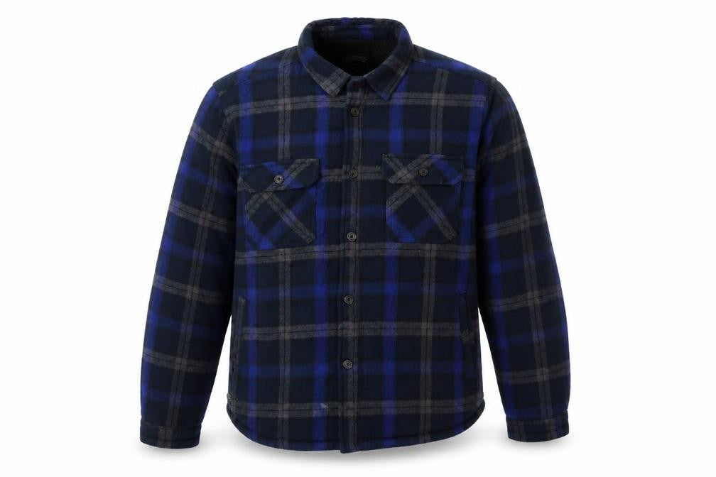 Tokyo Laundry Men’s Blue Check Flannel Padded Jacket XL