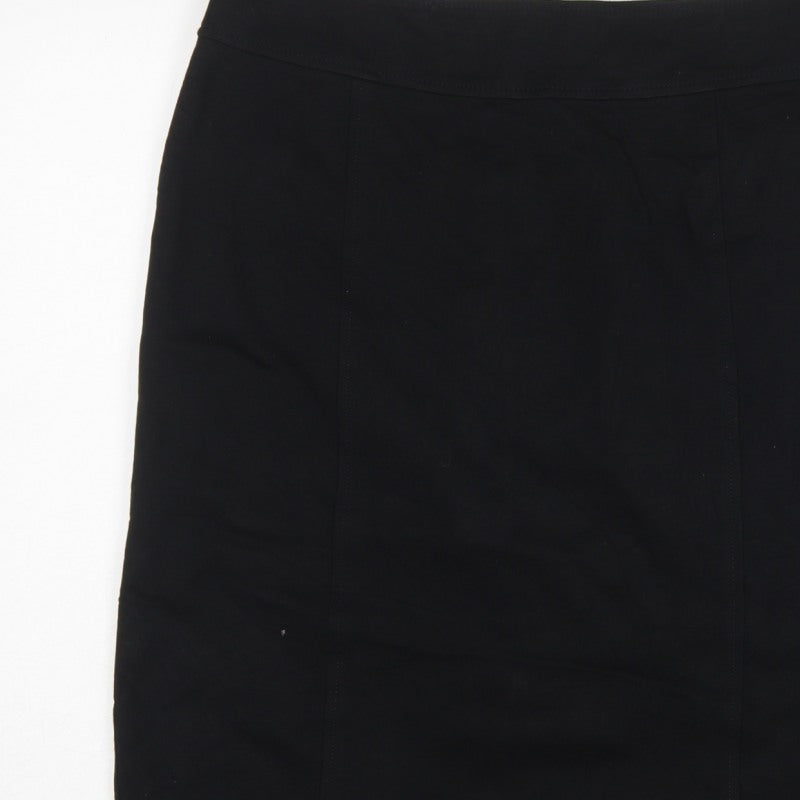 Pure Collection Women’s Black UK 14 Knee Length Pencil Skirt