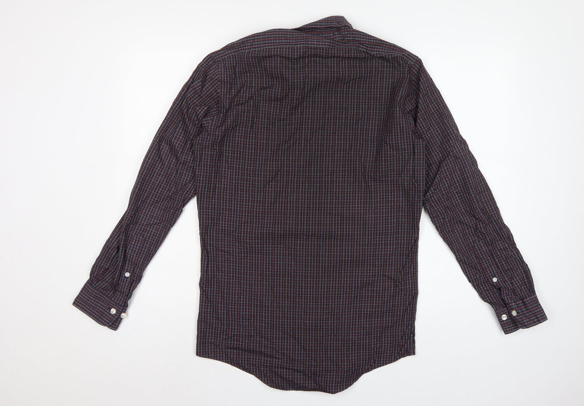 Brooks Brothers Men’s Multicoloured Check Slim S Milano Cotton Shirt