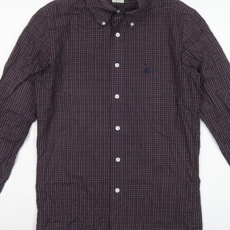 Brooks Brothers Men’s Multicoloured Check Slim S Milano Cotton Shirt