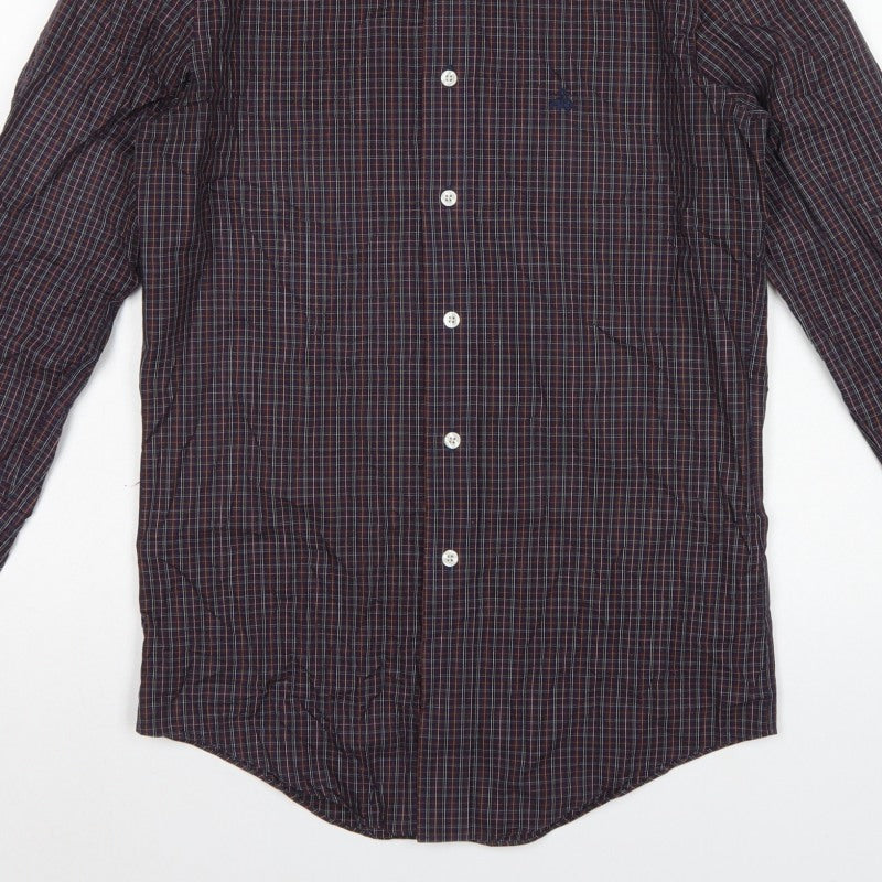 Brooks Brothers Men’s Multicoloured Check Slim S Milano Cotton Shirt