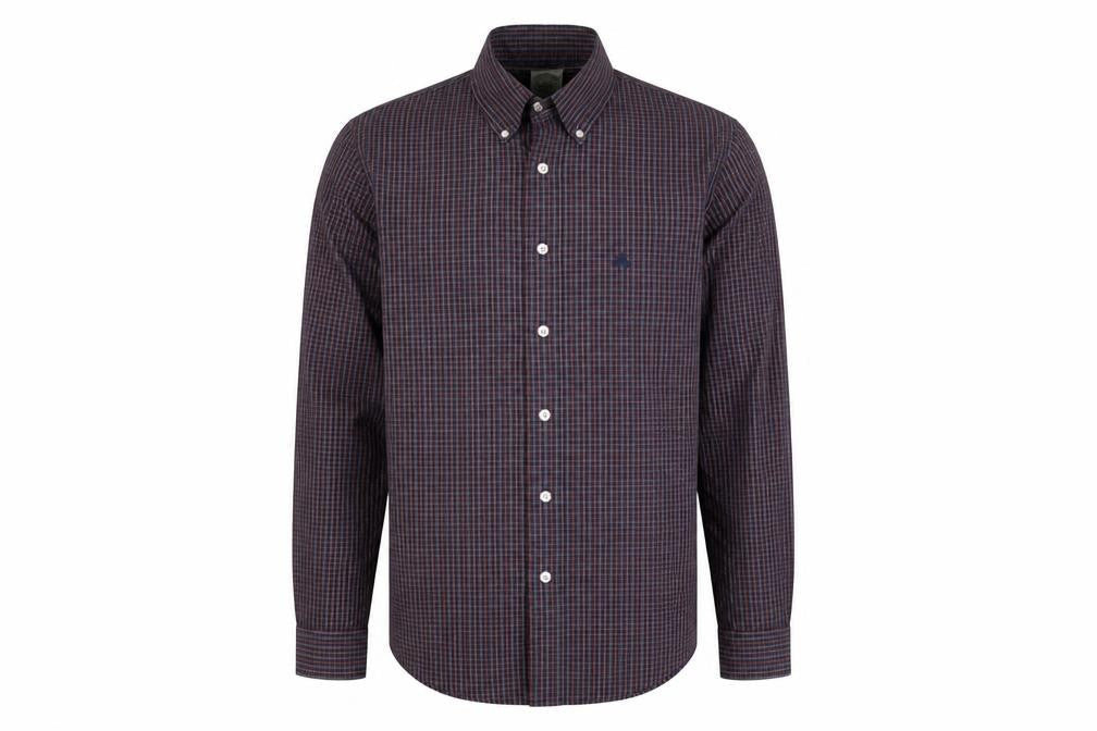 Brooks Brothers Men’s Multicoloured Check Slim S Milano Cotton Shirt