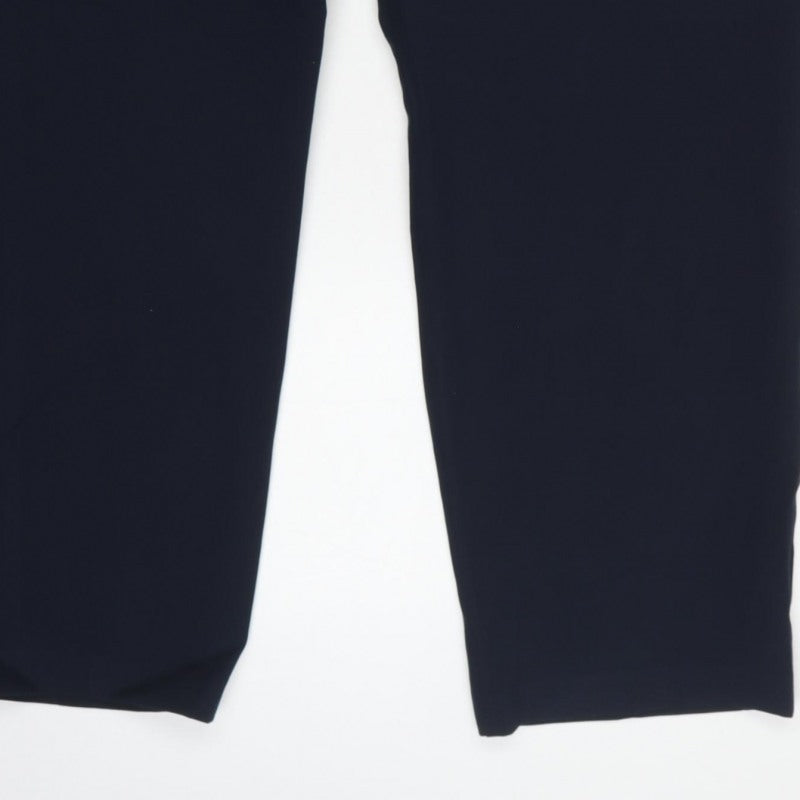 Marks and Spencer Women Dark Navy Size 20 Regular Tailored Trousers