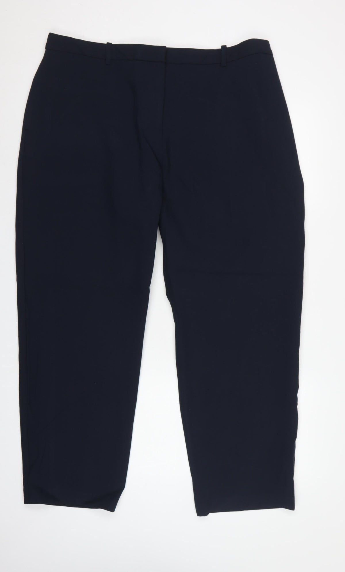 Marks and Spencer Women Dark Navy Size 20 Regular Tailored Trousers