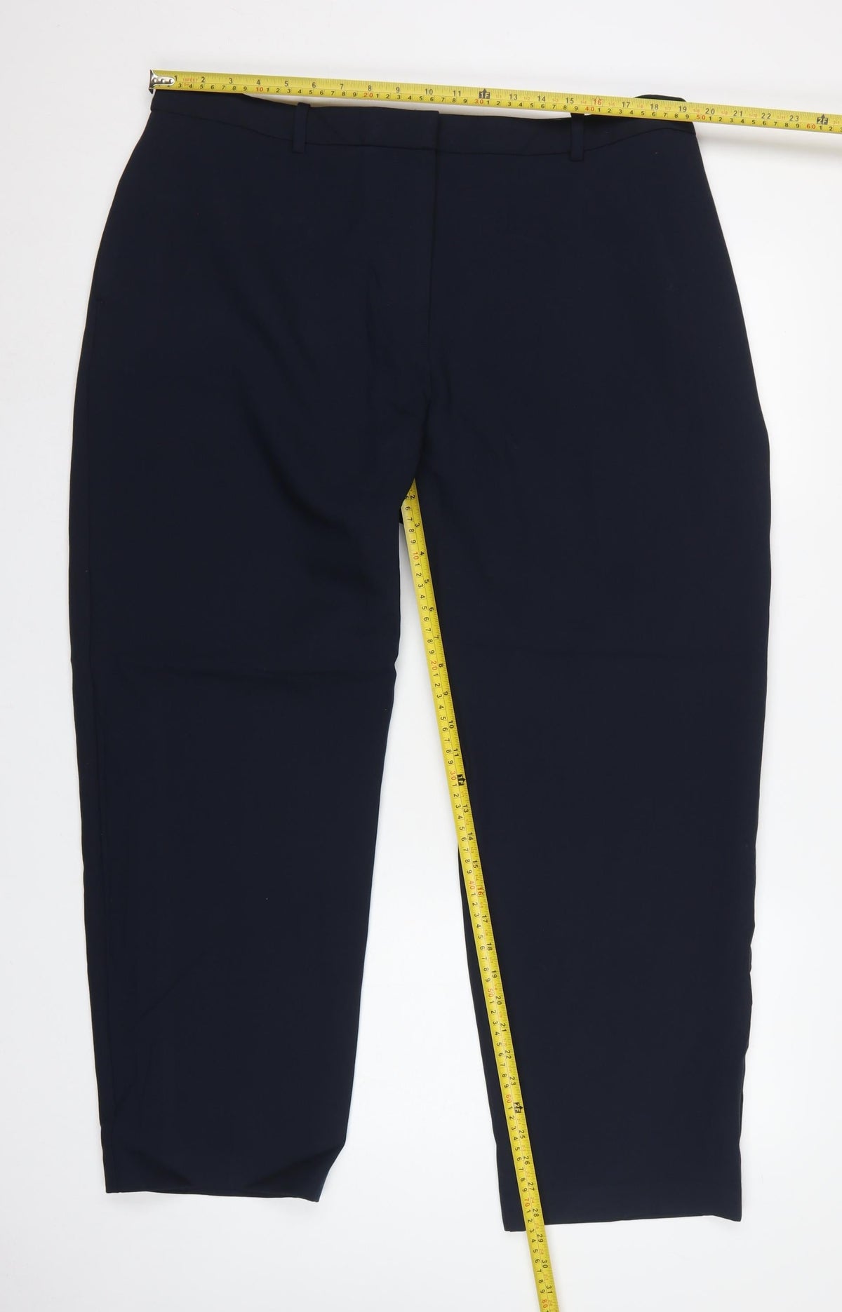 Marks and Spencer Women Dark Navy Size 20 Regular Tailored Trousers