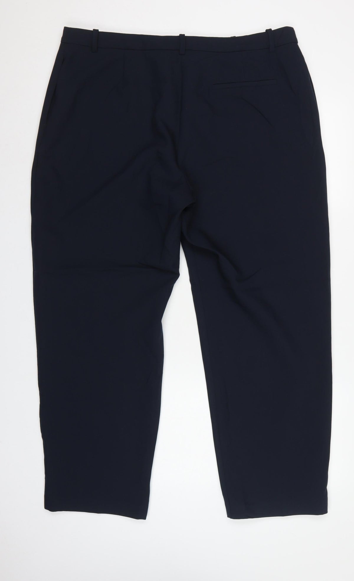 Marks and Spencer Women Dark Navy Size 20 Regular Tailored Trousers