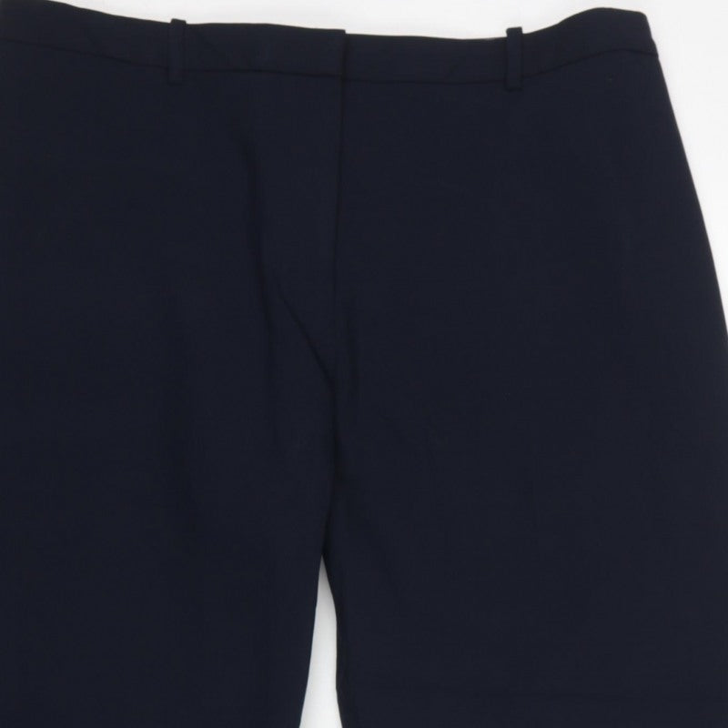 Marks and Spencer Women Dark Navy Size 20 Regular Tailored Trousers