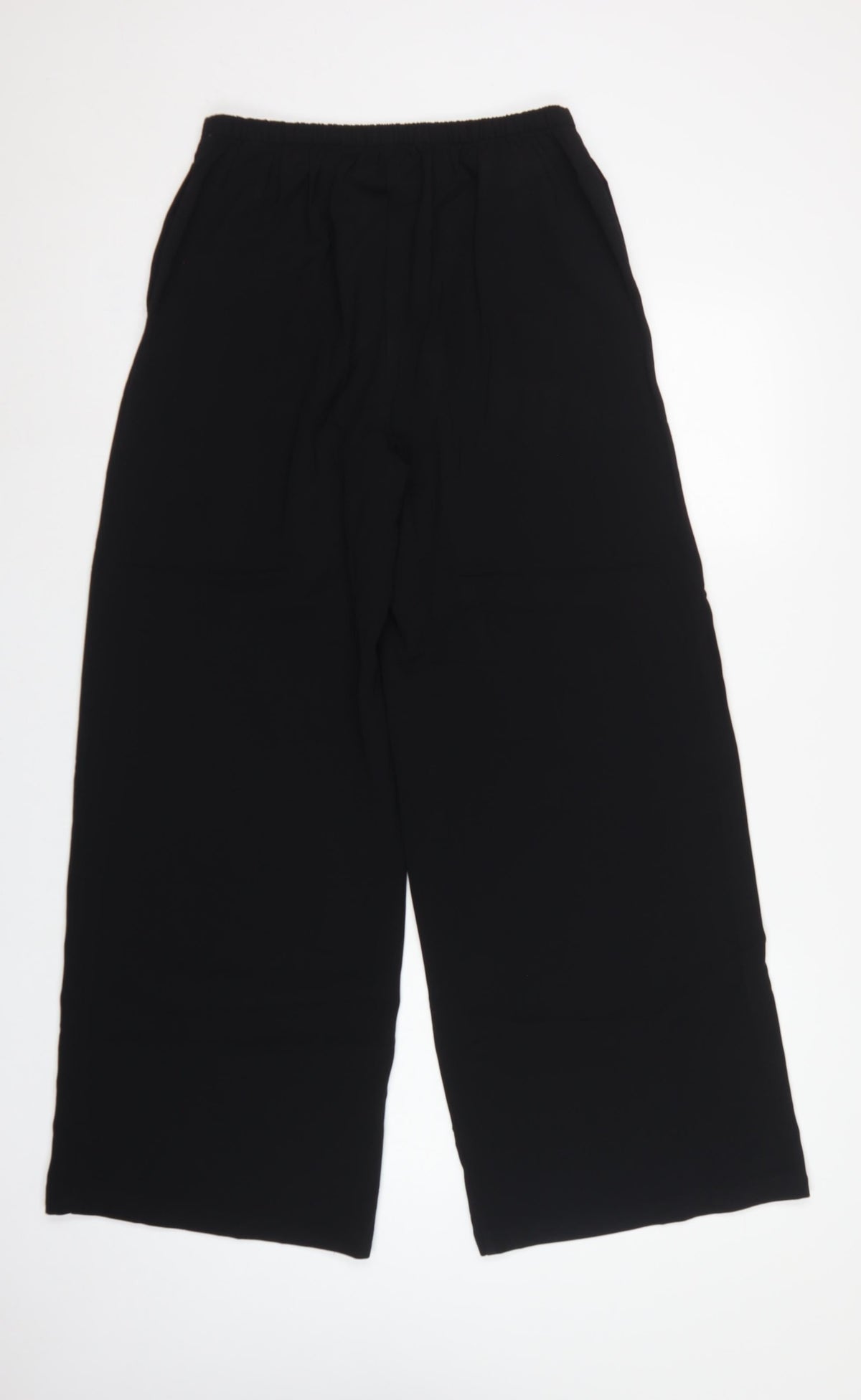 Marks and Spencer Women's Black UK 10 Wide-Leg Pull-On Trousers