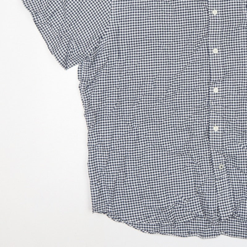 Lincoln Men's Blue Check 2XL Short Sleeve Button-Up Shirt