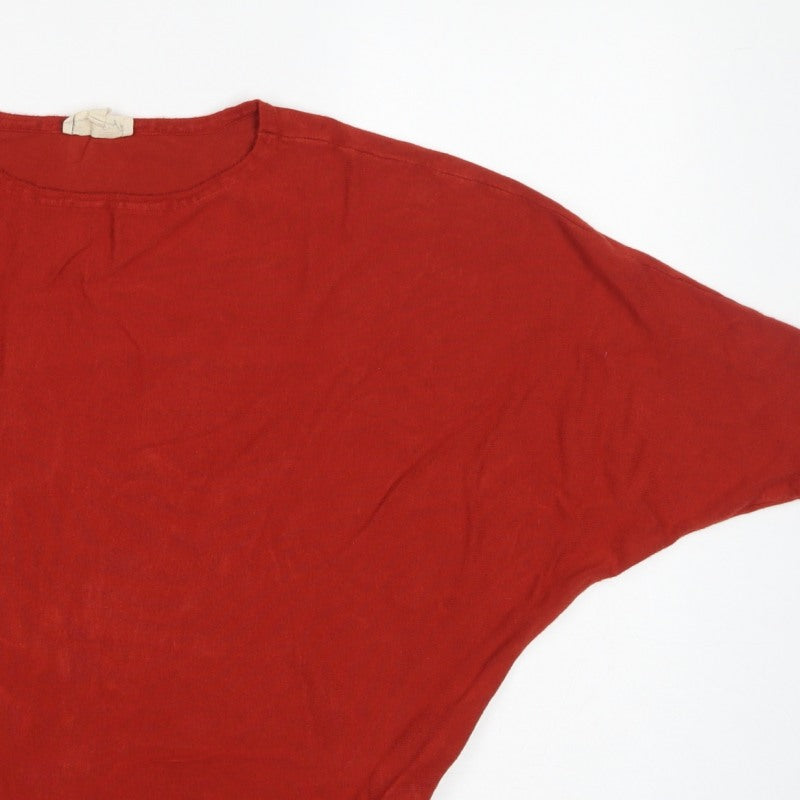 Phase Eight Women Red Size S Oversized Dolman Sleeve Knit T-Shirt