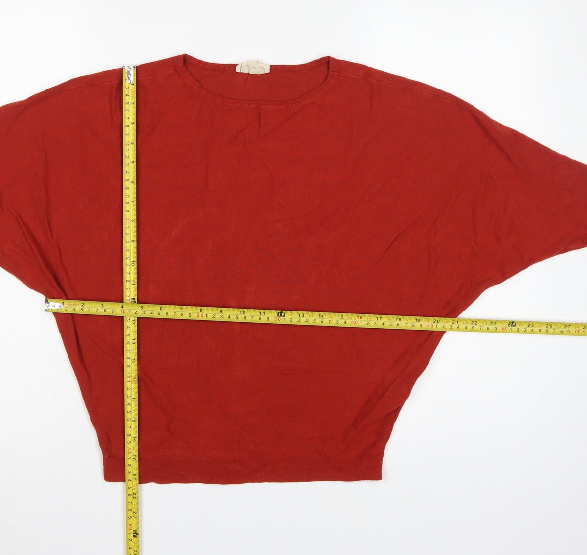 Phase Eight Women Red Size S Oversized Dolman Sleeve Knit T-Shirt