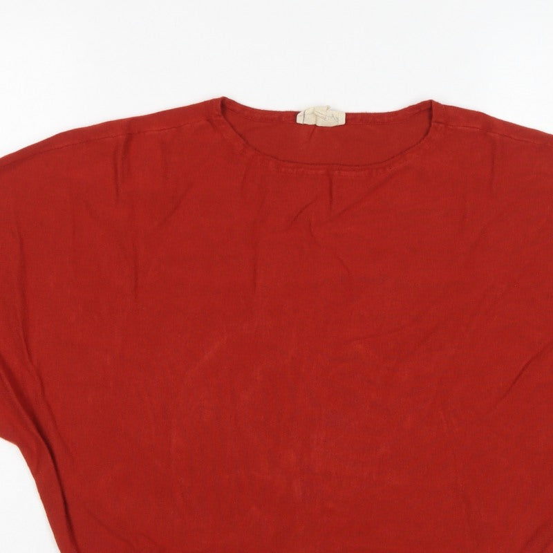 Phase Eight Women Red Size S Oversized Dolman Sleeve Knit T-Shirt