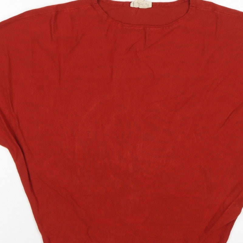 Phase Eight Women Red Size S Oversized Dolman Sleeve Knit T-Shirt