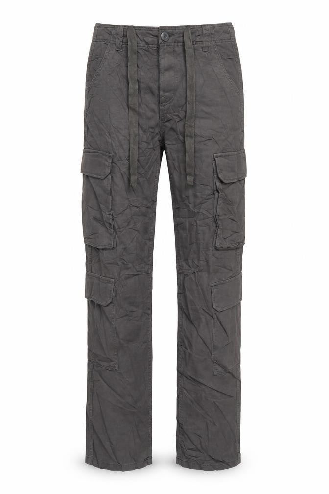 Bershka Women’s Grey UK 4 Cotton Cargo Trousers Drawstring Pockets