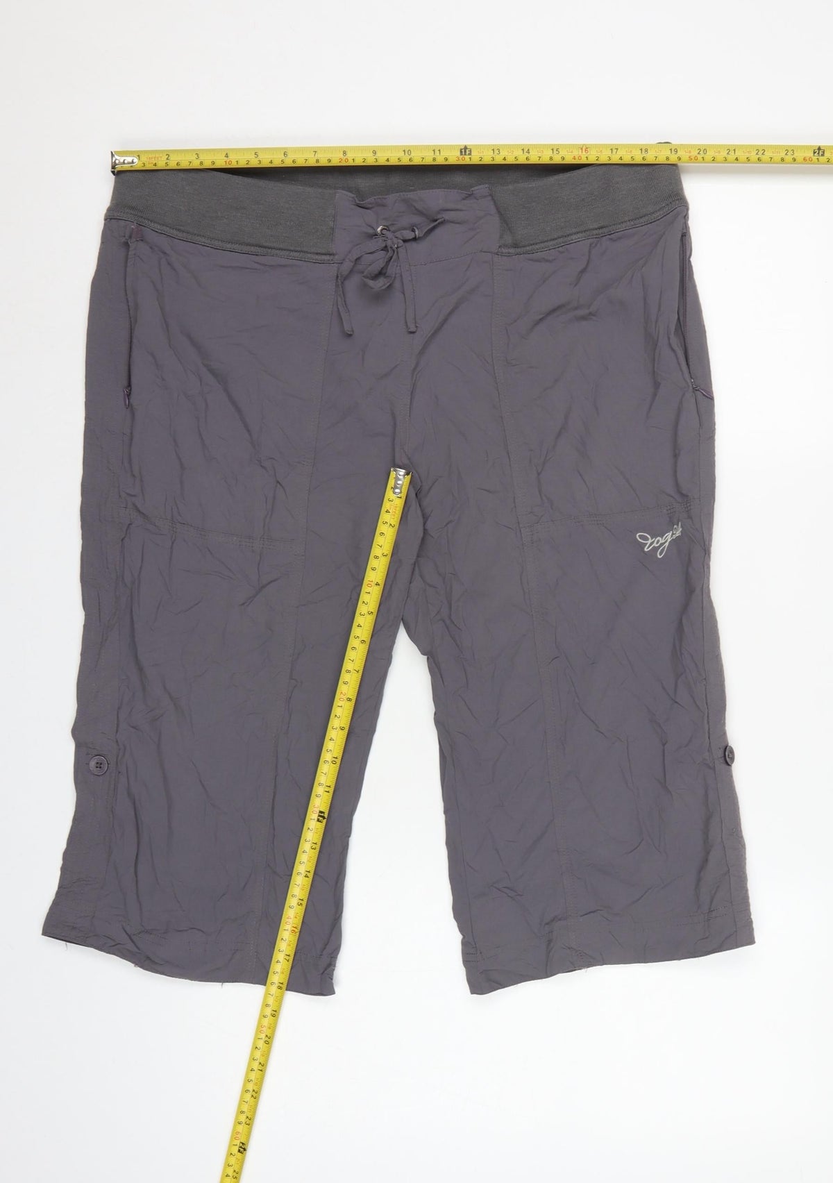 TOG24 Women’s Grey 14/16 Bermuda Hiking Shorts Drawstring Nylon