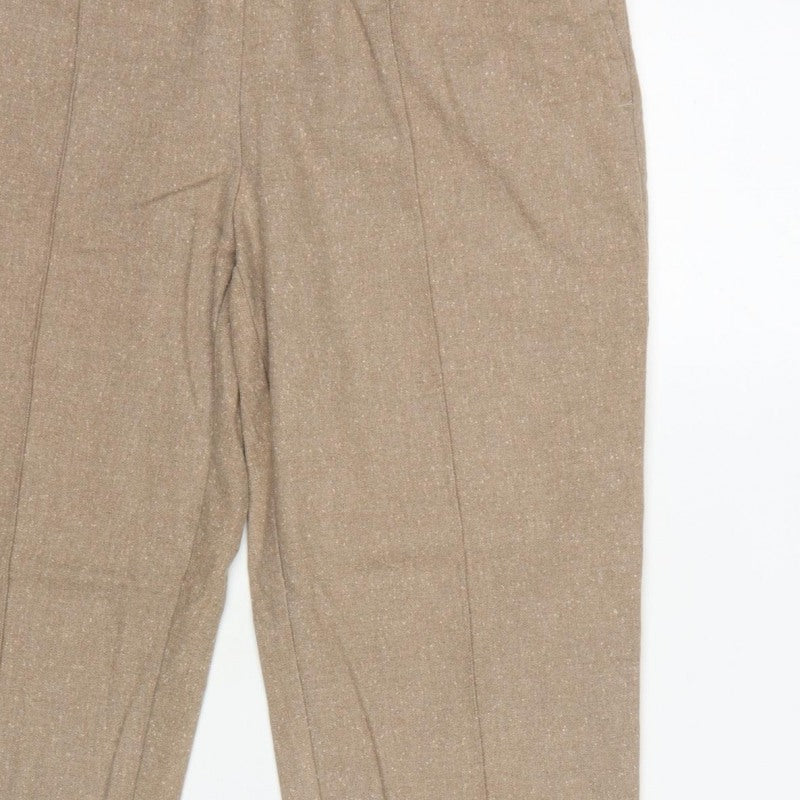 Next Women’s Beige Tall UK 8 Tapered Elastic Waist Jogger Trousers