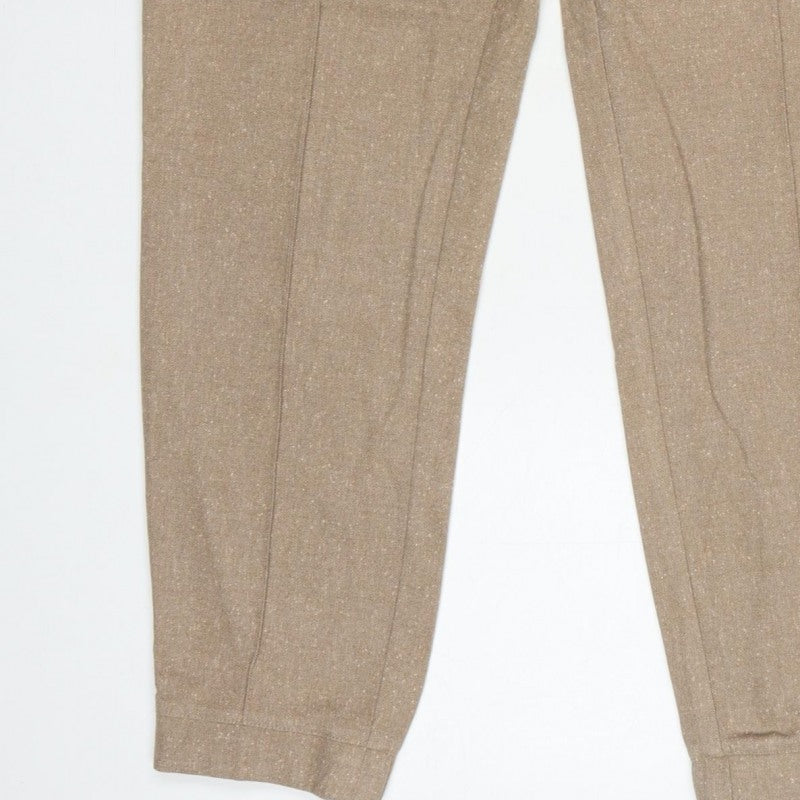 Next Women’s Beige Tall UK 8 Tapered Elastic Waist Jogger Trousers