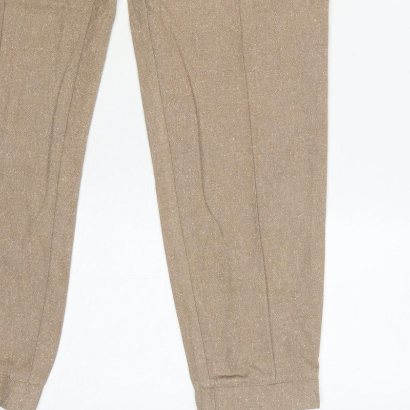 Next Women’s Beige Tall UK 8 Tapered Elastic Waist Jogger Trousers