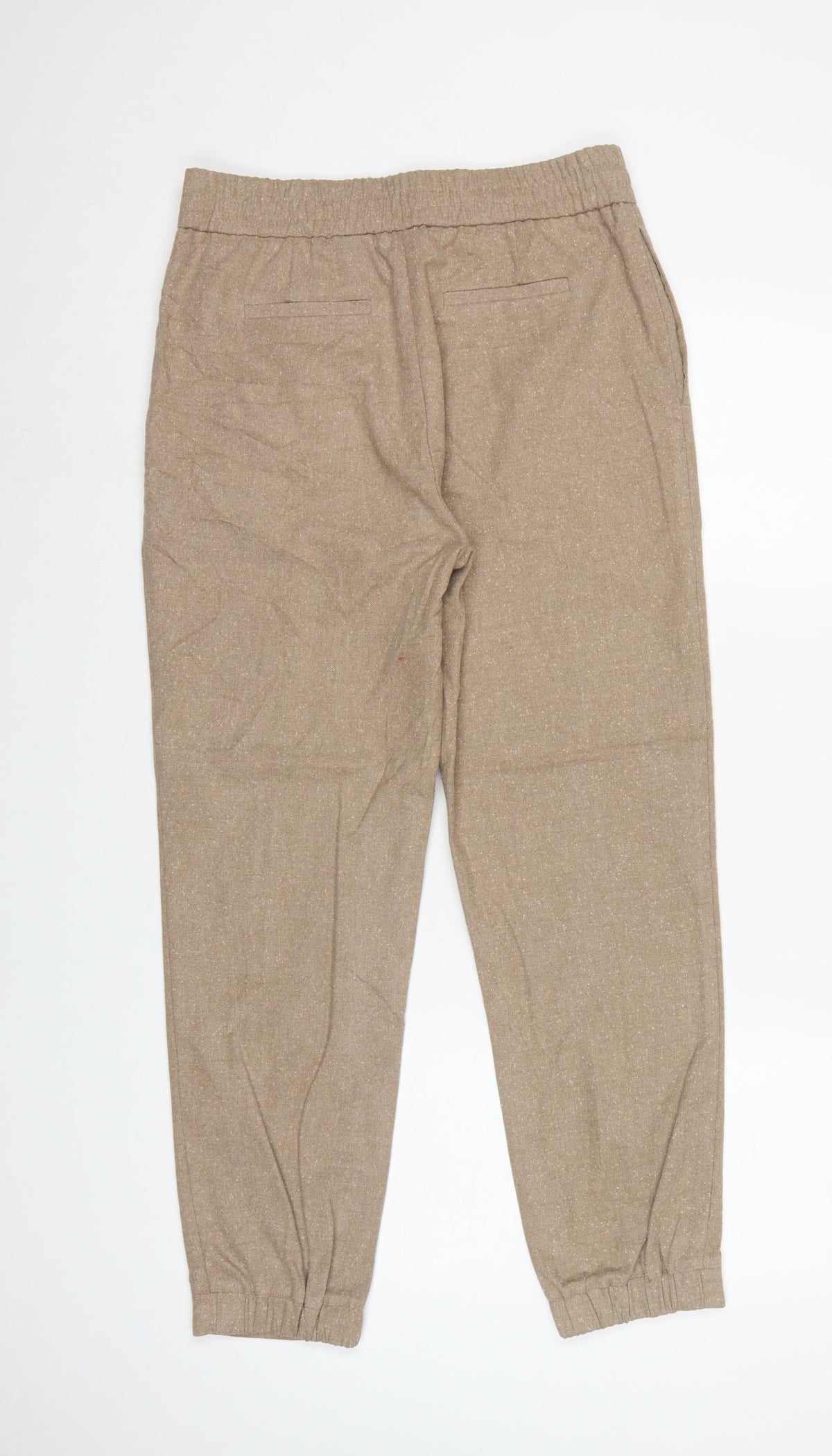 Next Women’s Beige Tall UK 8 Tapered Elastic Waist Jogger Trousers