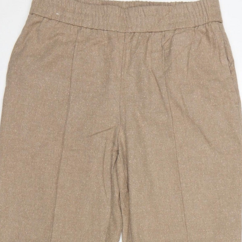 Next Women’s Beige Tall UK 8 Tapered Elastic Waist Jogger Trousers