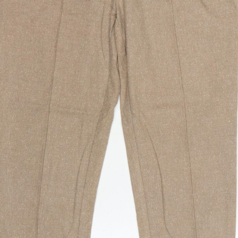 Next Women’s Beige Tall UK 8 Tapered Elastic Waist Jogger Trousers