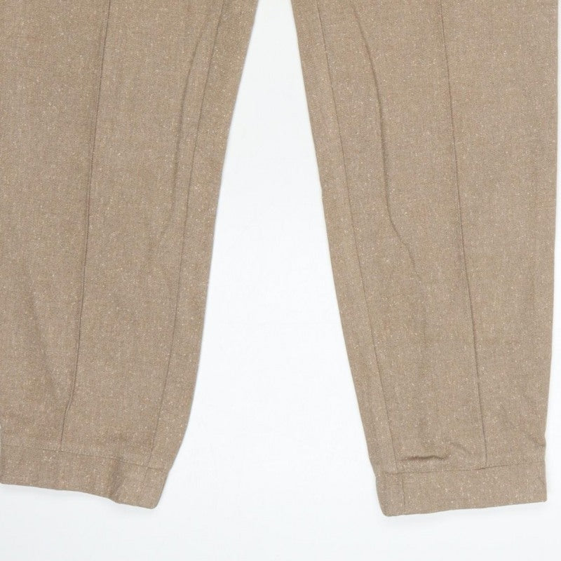 Next Women’s Beige Tall UK 8 Tapered Elastic Waist Jogger Trousers