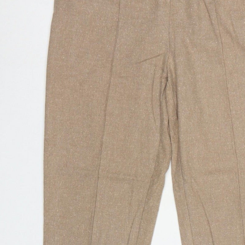 Next Women’s Beige Tall UK 8 Tapered Elastic Waist Jogger Trousers