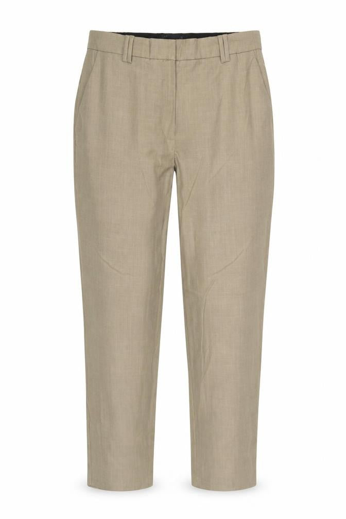 Marks and Spencer Women Beige UK 10 Freya Relaxed Straight Trousers