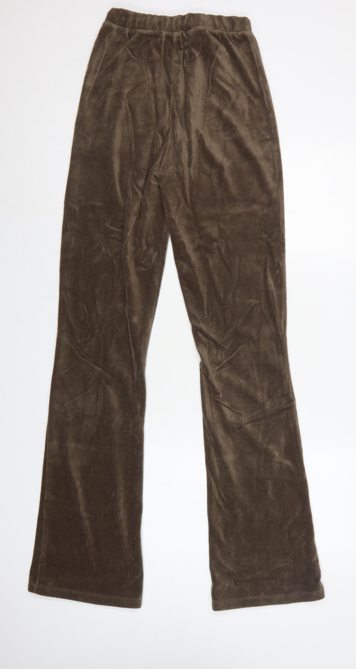 Topshop Women Brown UK 12 Tall Corduroy Flared Trousers