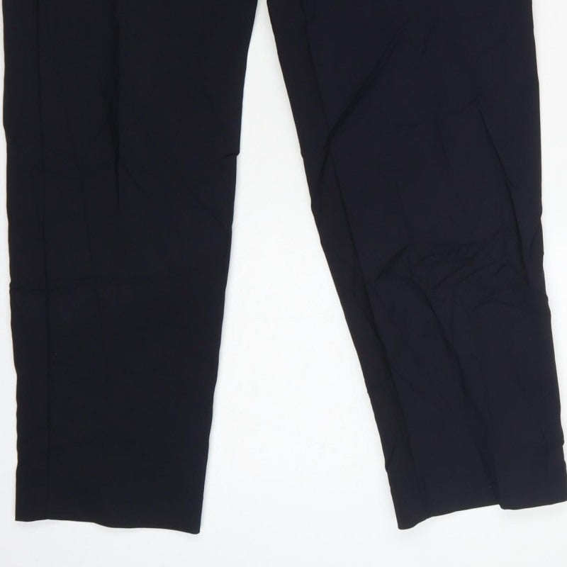 Marks & Spencer Women’s Navy Size 8 Short Straight Work Trousers