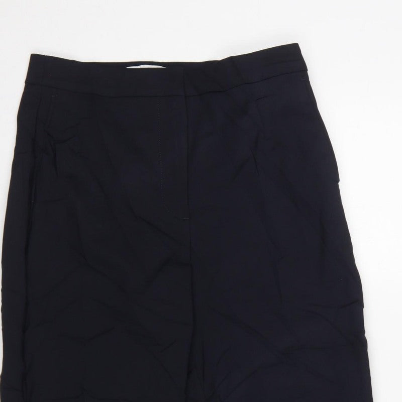 Marks & Spencer Women’s Navy Size 8 Short Straight Work Trousers