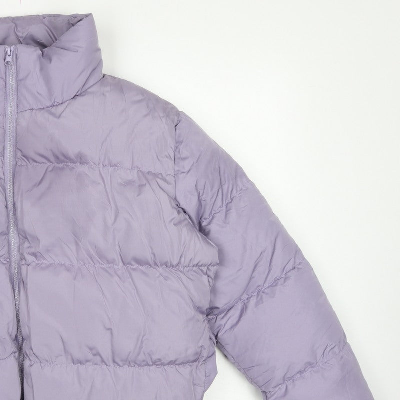Threadbare Women Purple UK 12 Cropped Puffer Jacket Quilted