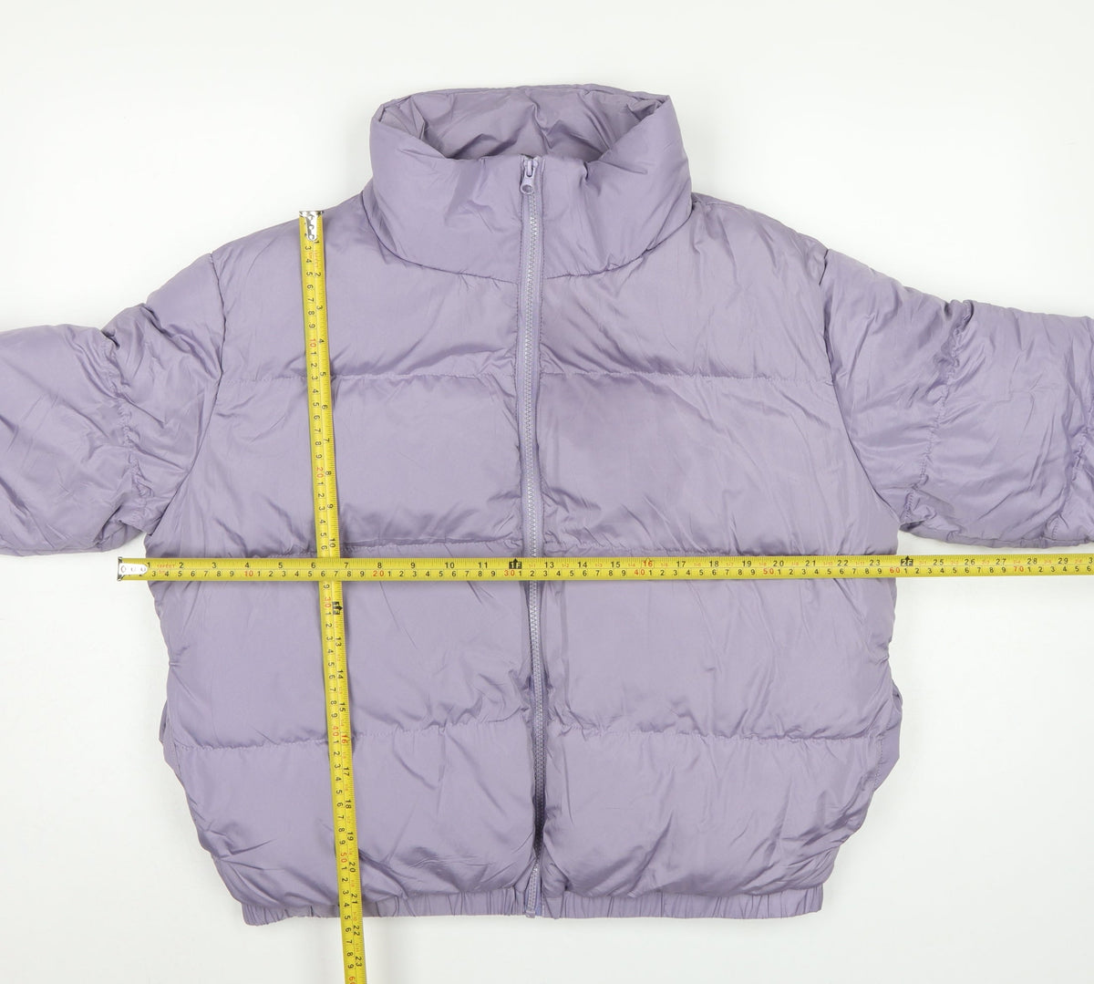Threadbare Women Purple UK 12 Cropped Puffer Jacket Quilted