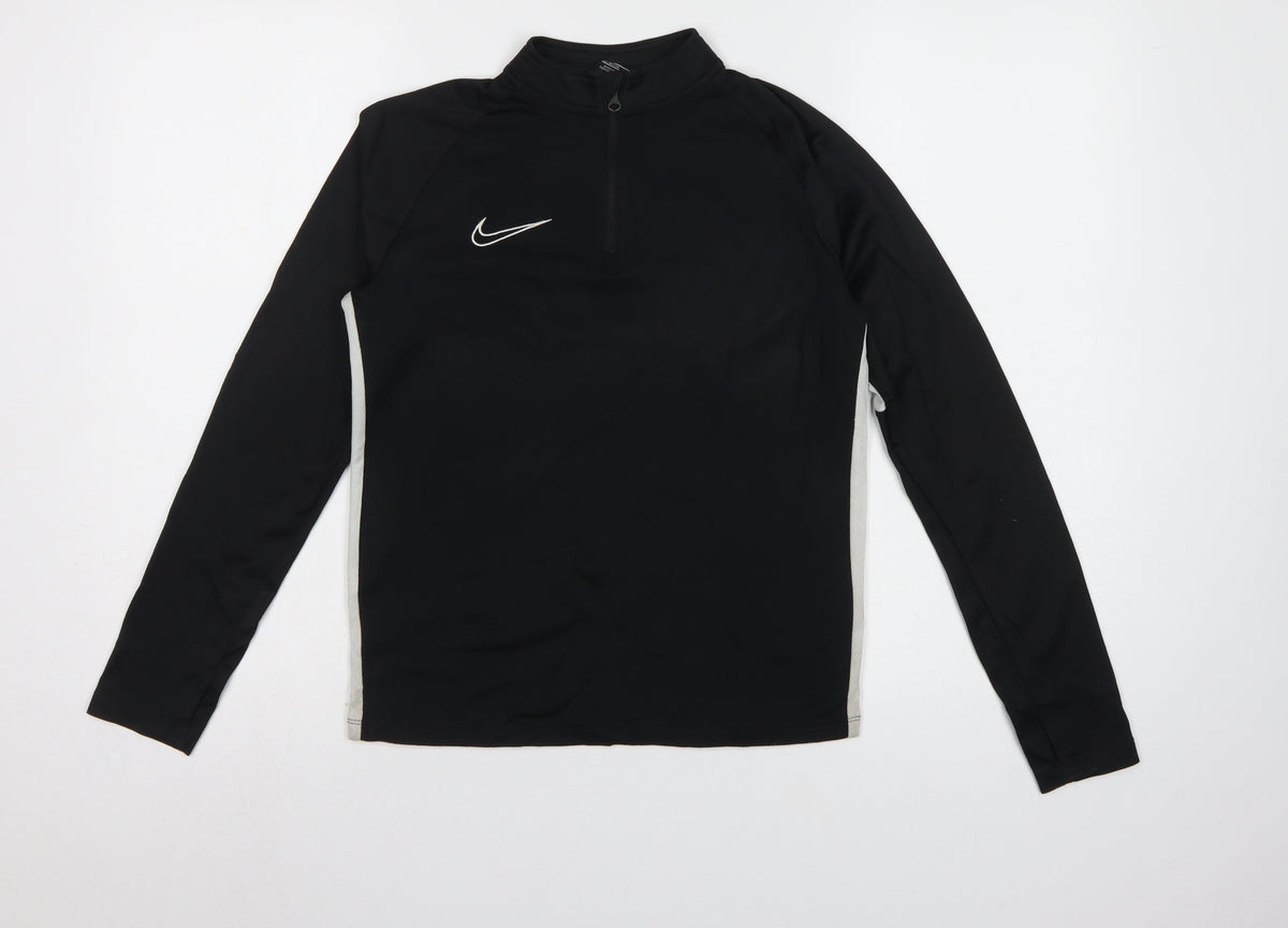 Nike Boys Black 10-11 Years Dri-FIT 1/4 Zip Training Sweatshirt