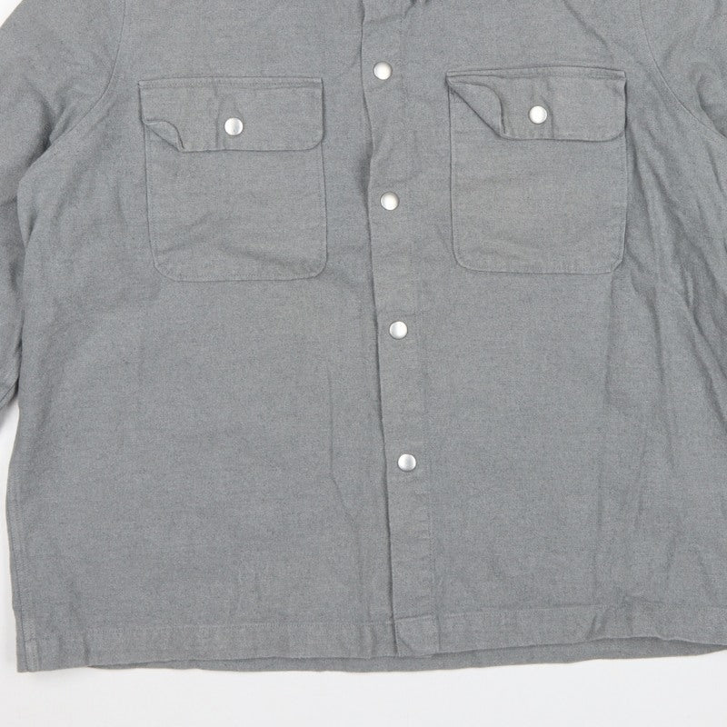 Kin Men’s Grey Cotton Twill Overshirt Jacket 2XL Snap Front