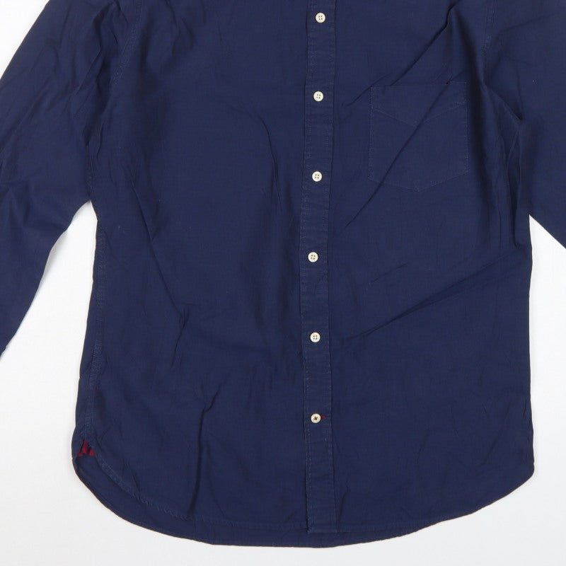 Thomas Mayes Men’s Blue M Cotton Button-Down Long Sleeve Shirt