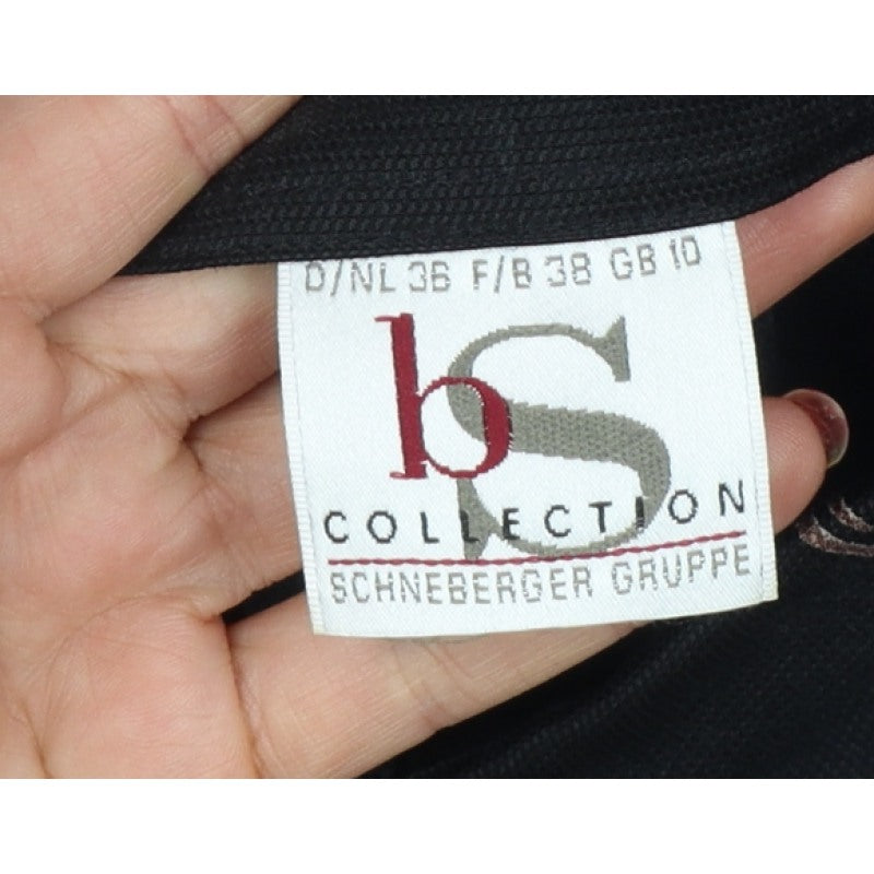BS Collection Women's Black UK 10 Chair Print Button-Up Long Sleeve Blouse