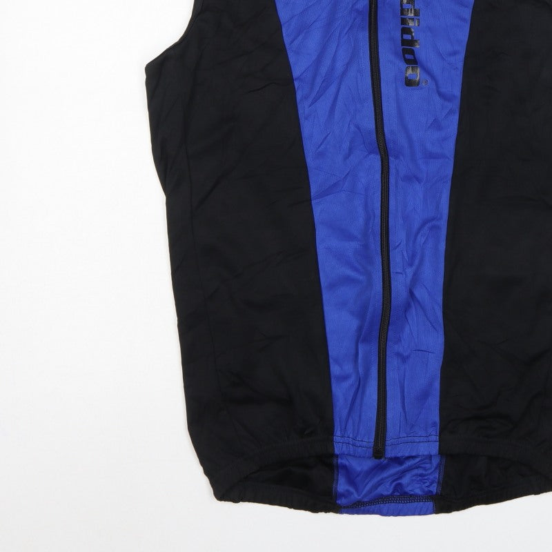 Didoo Men’s Blue Black XL Cycling Jersey Gilet Full Zip Reflective