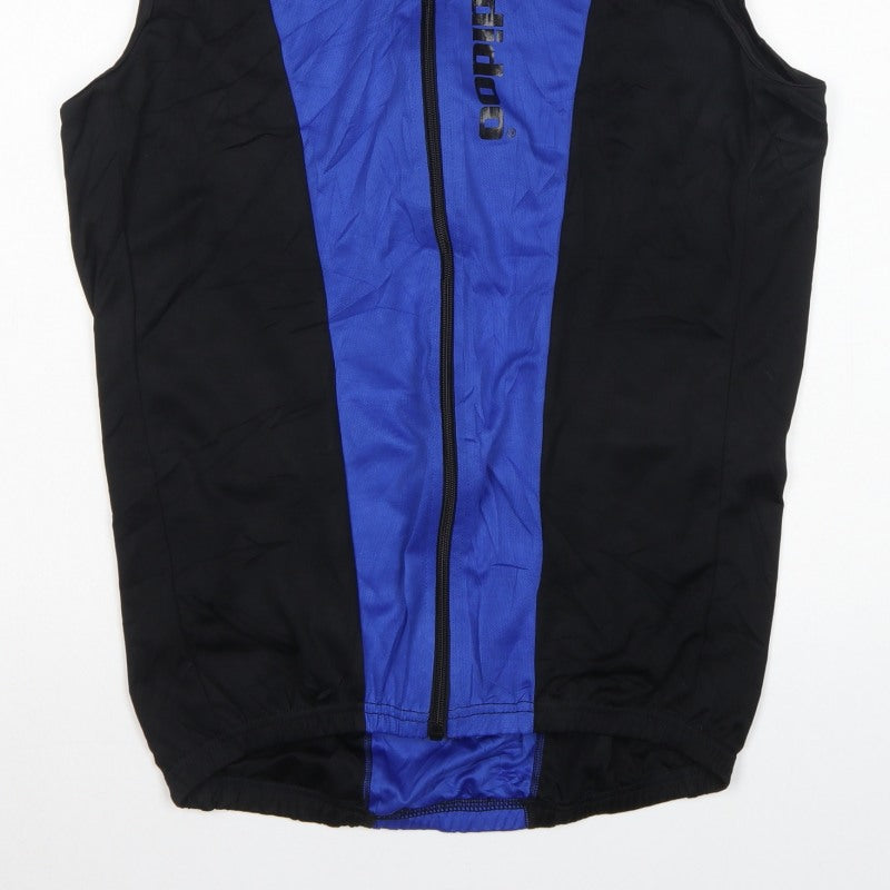 Didoo Men’s Blue Black XL Cycling Jersey Gilet Full Zip Reflective