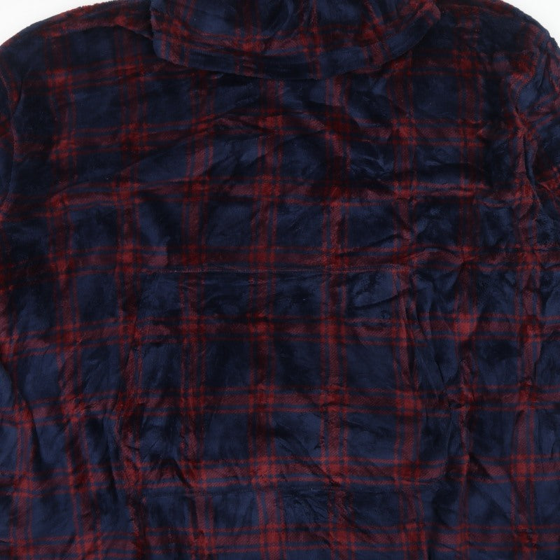 Marks and Spencer Men’s Navy Red Check Hooded Pyjama Top L
